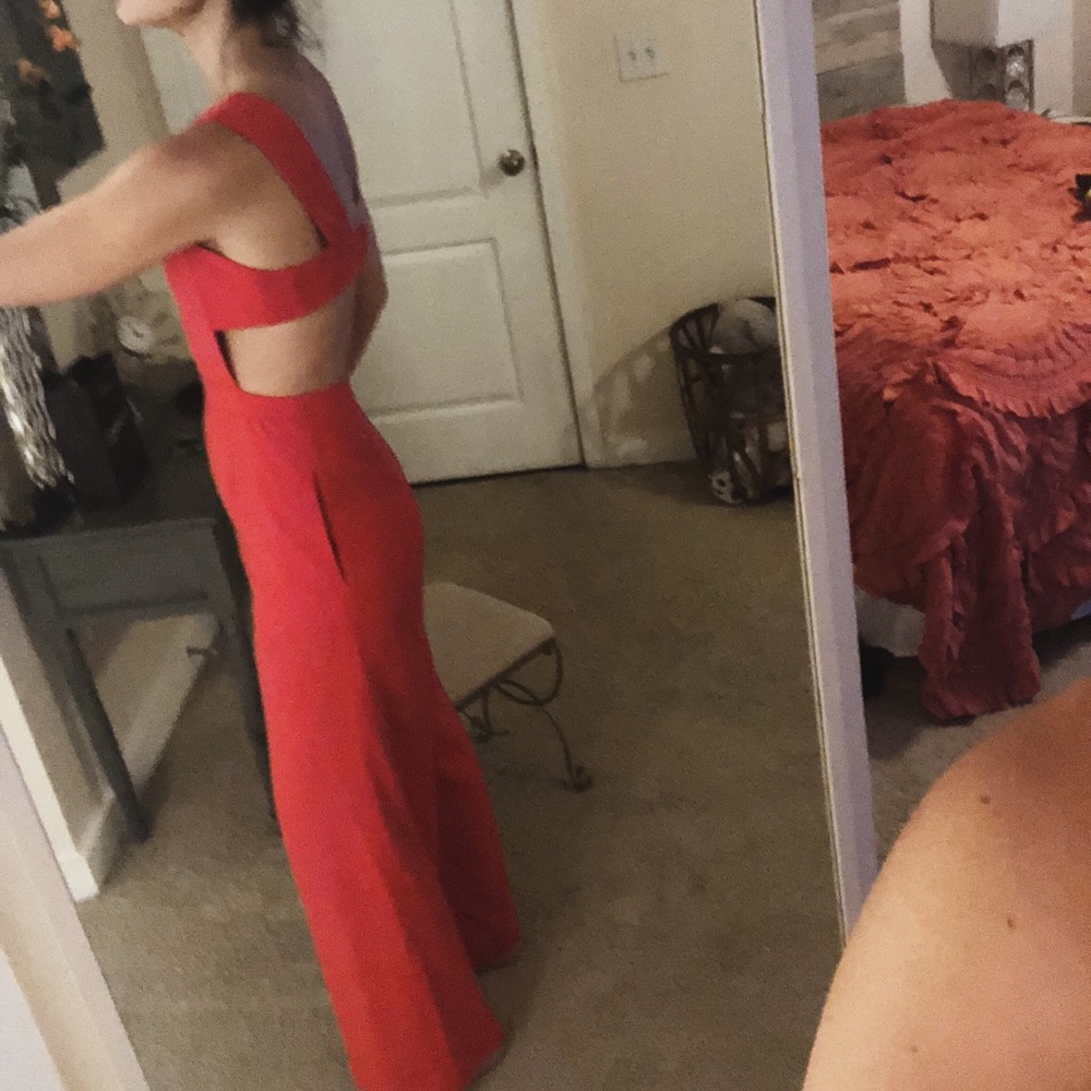 Red BCBGMaxAzria Jumpsuit size 6